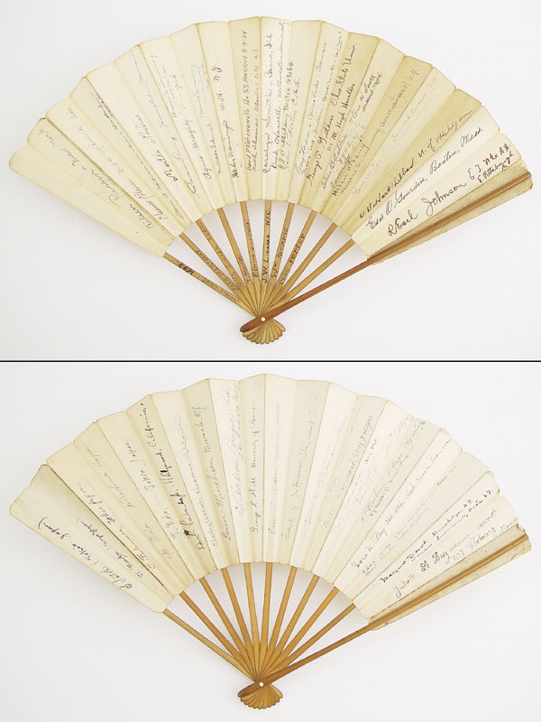 1924 Paris Summer Olympics Signed Fan with the Kahanamoku Brothers