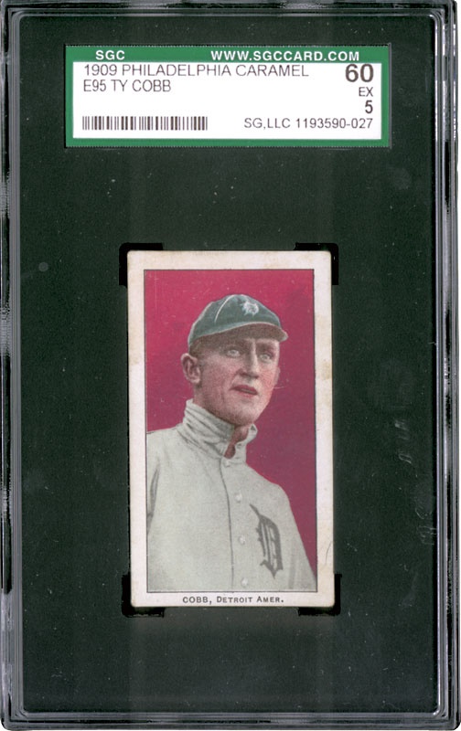 Baseball and Trading Cards - 1909 Philadelphia Caramel E95 Ty Cobb SGC 60