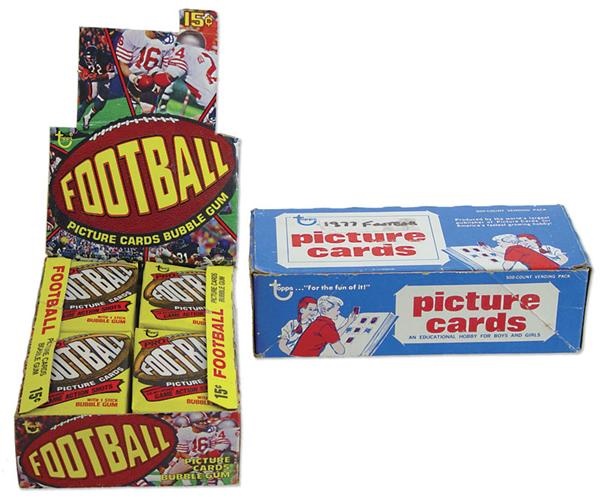 Unopened Cards - 1977 Topps Football Wax Box & Vending Box