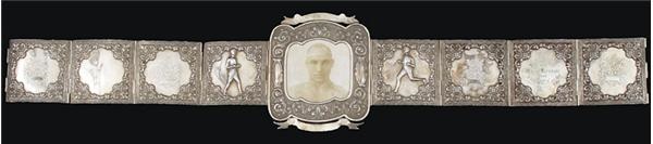 1880’s Bare-Knuckled Sterling Silver Boxing Belt