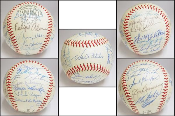 Bob Gibson - 1966 All Star Game Team Signed Baseball