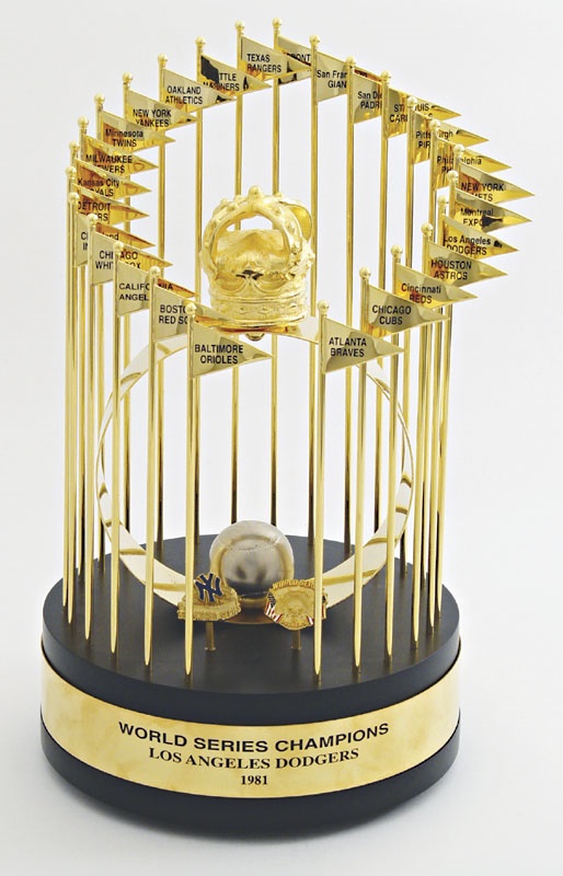 Jackie Robinson & Brooklyn Dodgers - 1981 Los Angeles Dodgers World Series Trophy (12")
