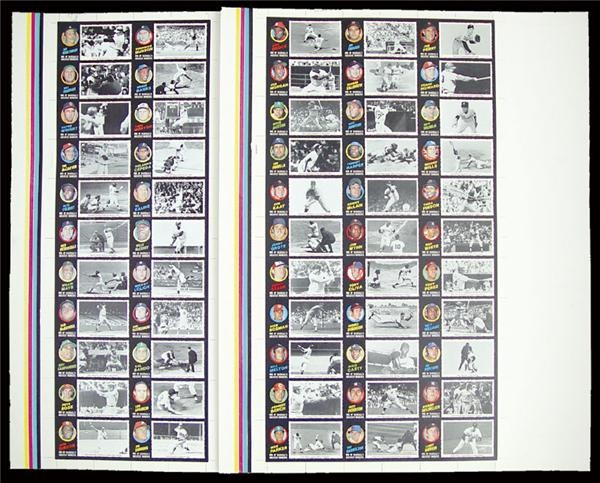 Baseball Uncut Sheets - 1971 Topps Baseball Greatest Moments Test Set on Uncut Sheets (2)
