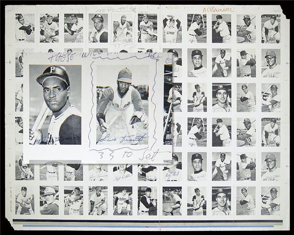 Baseball Uncut Sheets - 1969 Topps Deckle Edge Press Proof Sheet