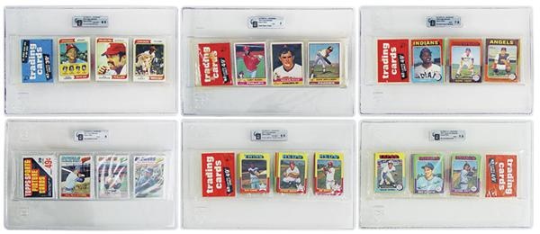 1970’s Topps Baseball Rack Pack GAI Collection (6)