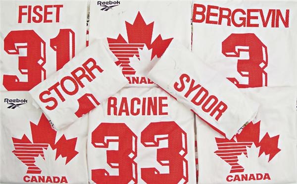 Hockey Sweaters - 1993-94 Team Canada Mens World Championship Regular Tournament white set (12)