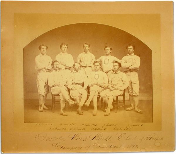19th Century Baseball - 1871 Stratford Baseball Team Photo with James O'Rourke (12x14")