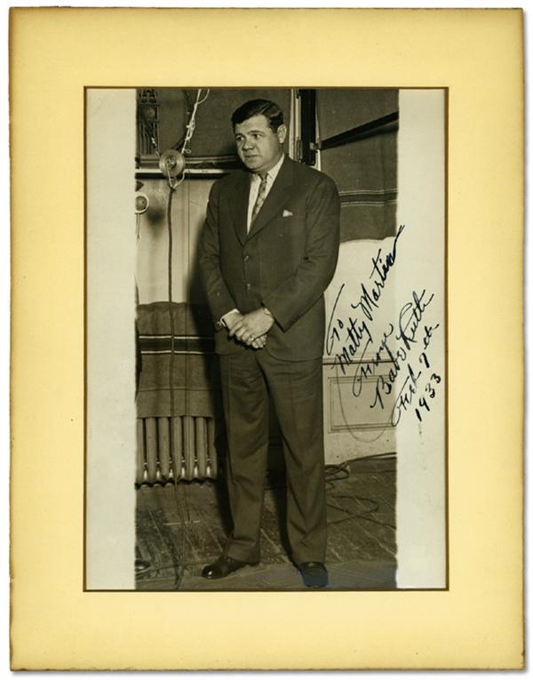 Babe Ruth - 1933 Babe Ruth Signed Photograph