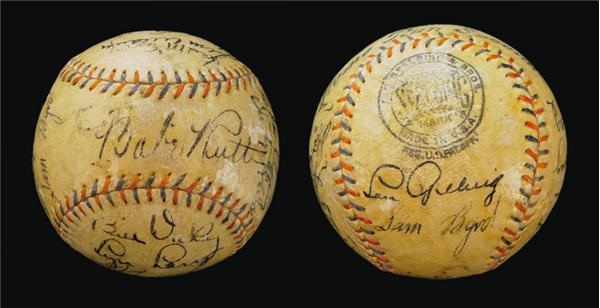 NY Yankees, Giants & Mets - 1932 New York Yankees Team Signed Baseball