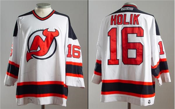 Hockey Sweaters - 2000-01 Bobby Holik New Jersey Devils Game Worn  Jersey