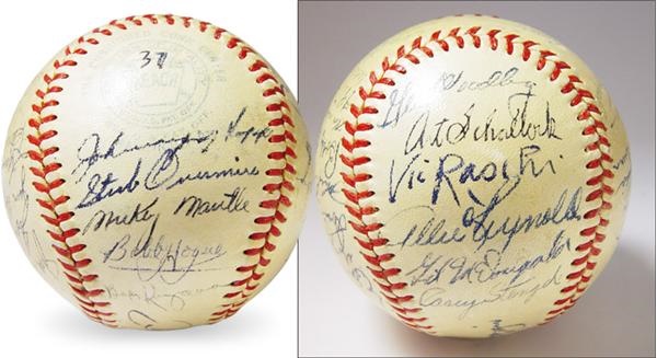 NY Yankees, Giants & Mets - 1951 New York Yankees Team Signed Baseball From Casey Stengel Estate