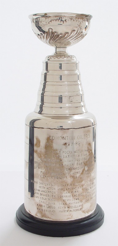 Hockey Rings and Awards - 1988 Edmonton Oilers Stanley Cup Trophy (13")