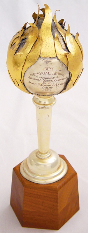Hockey Rings and Awards - 1960's Hart Memorial Trophy (13")