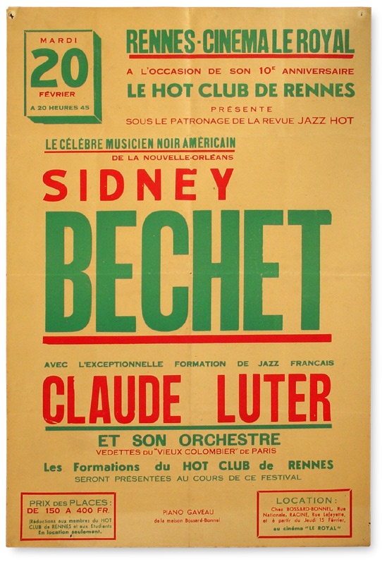 Sidney Bechet Jazz Poster