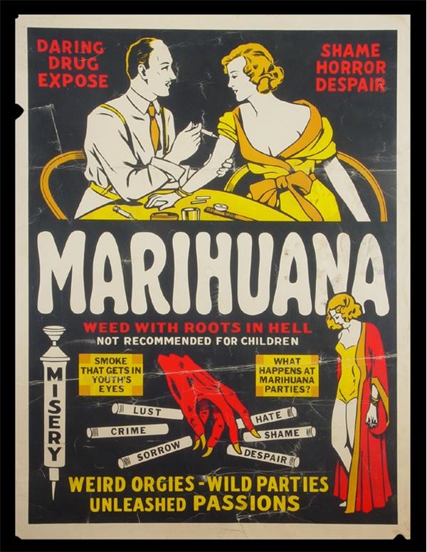 Advertising - 1940's Marihuana Poster (26x33.5")