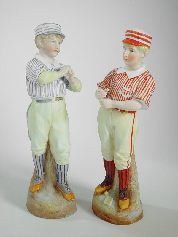 - 19th Century Heubach Baseball Figurines
