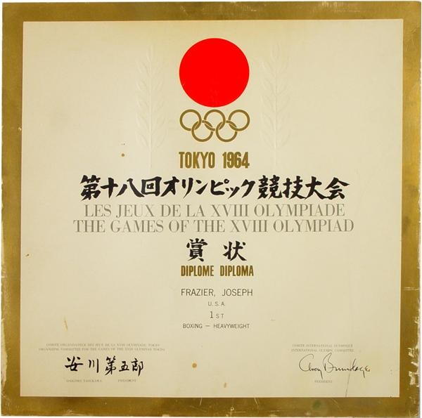 - Joe Frazier 1964 Olympic Gold Medal Certificate