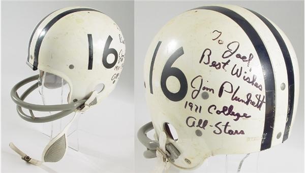 - 1971 Jim Plunkett College Autographed All Star Game Worn Helmet