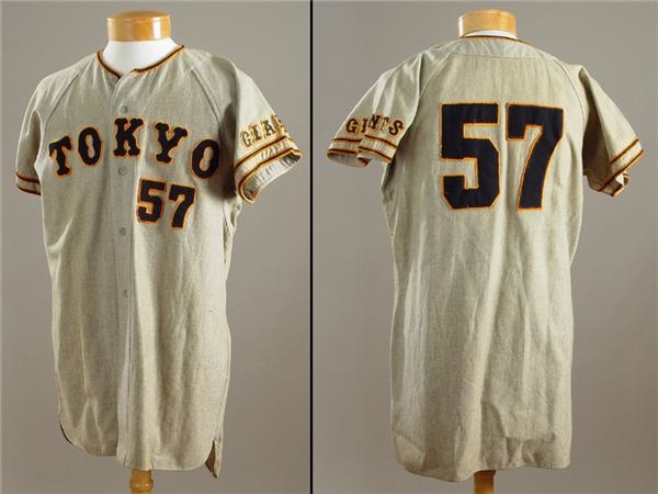 Baseball Jerseys - 1960’s Tokyo Giants Game Used Flannel Jersey