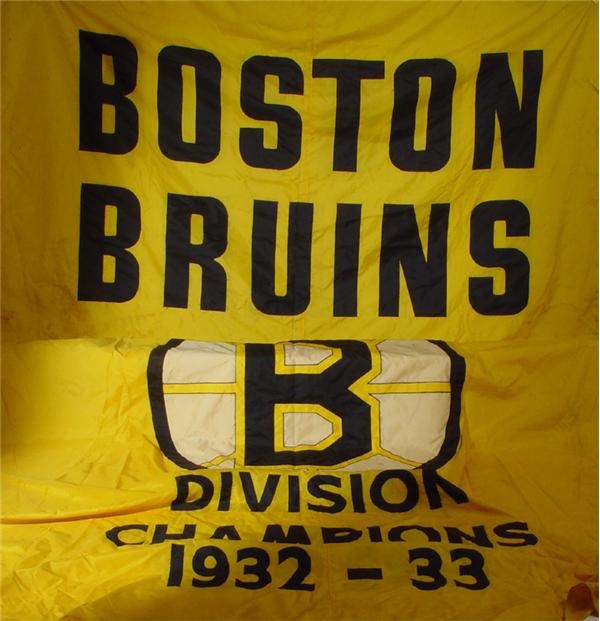 - 1932-33 Boston Bruins Division Championship Banner from Boston Garden (12x8')