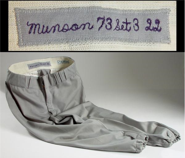 NY Yankees, Giants & Mets - 1973 Thurman Munson Road Pants