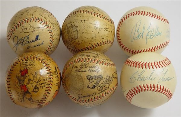 Autographed Baseballs - 1920’s Chicago Cubs Signed Baseball Collection (7)