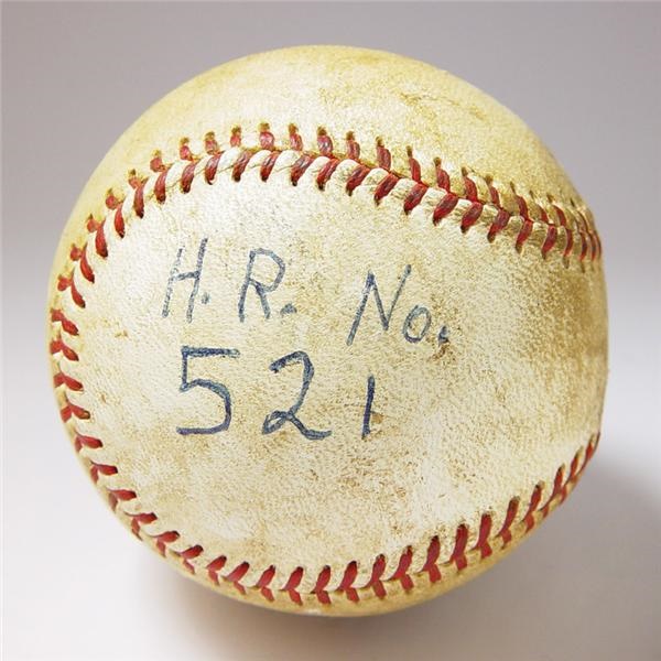 - Mickey Mantle Home Run #521 Baseball
