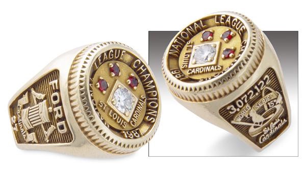 1987 St. Louis Cardinals Curt Ford NL Championship Ring