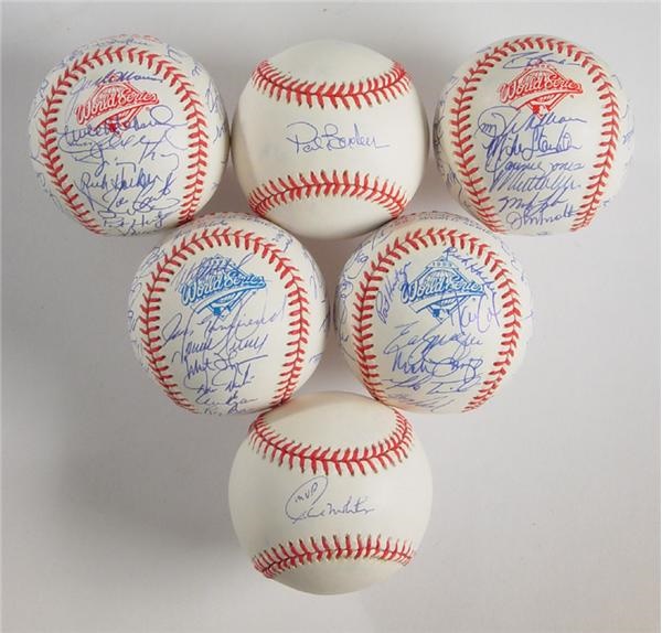 1992 & 1993 World Series Team Signed Baseballs (6)