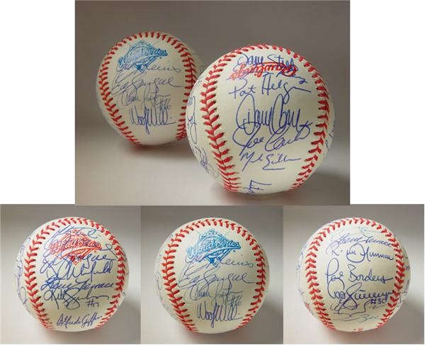 Autographed Baseballs - 1992 & 1993 Toronto Blue Jays Team Signed World Series Baseballs (2)