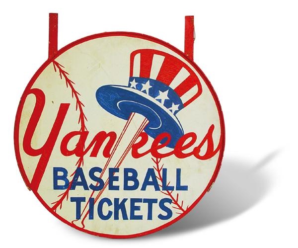 NY Yankees, Giants & Mets - New York Yankees Ticket Sign (24" Diameter)