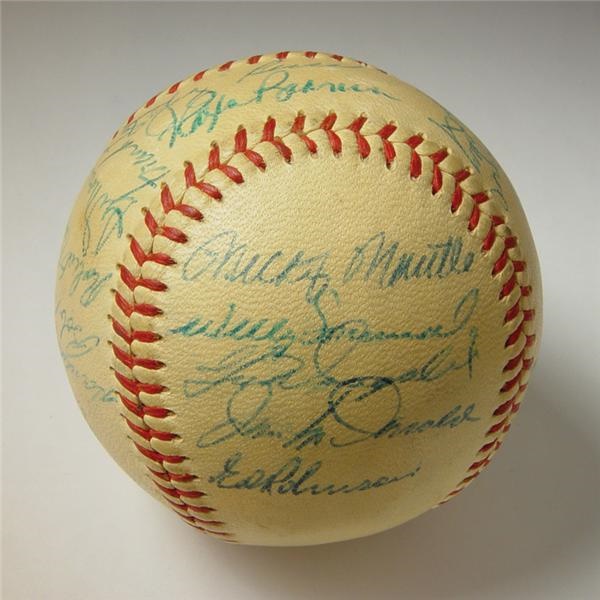- 1954 New York Yankees Team Signed Baseball
