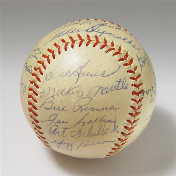 - 1953 New York Yankees Team Signed Baseball