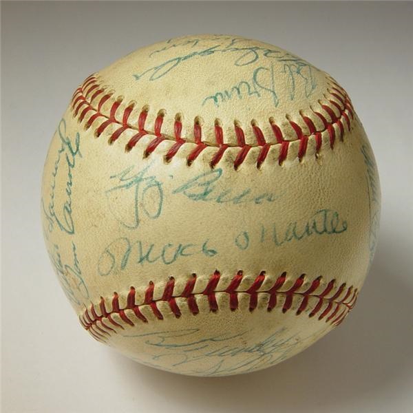 1956 New York Yankees Team Signed Baseball