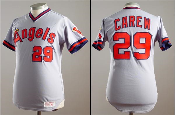 Baseball Jerseys - Rod Carew California Angels Game Used Jersey
