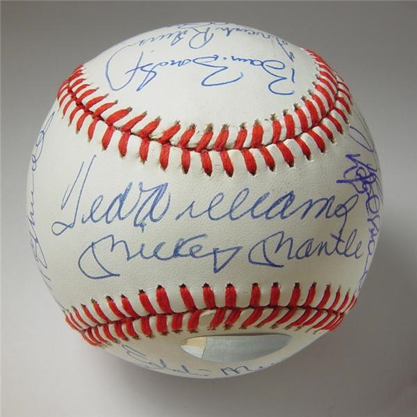 Autographed Baseballs - 500 Home Run Club Autographed Baseball with Bonds, McGwire & Sosa