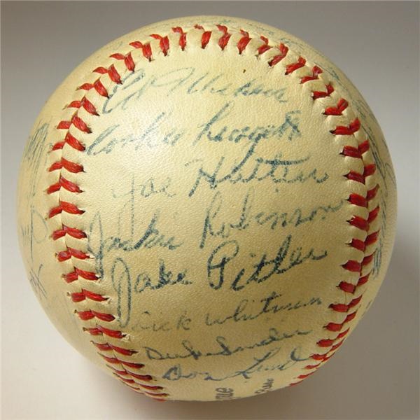 Dodgers - 1947 Brooklyn Dodgers Team Signed Baseball