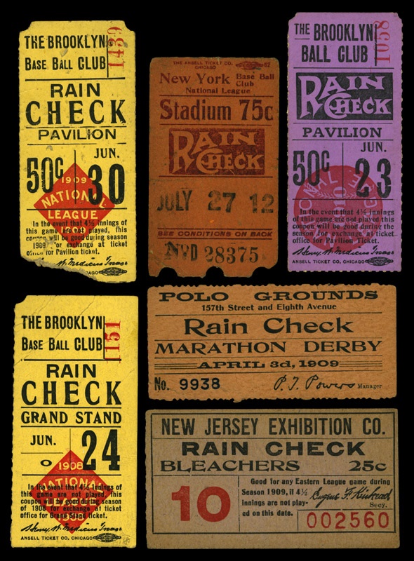 - (64) Assorted New York National League Ticket Stubs Circa 1908-1940’s
