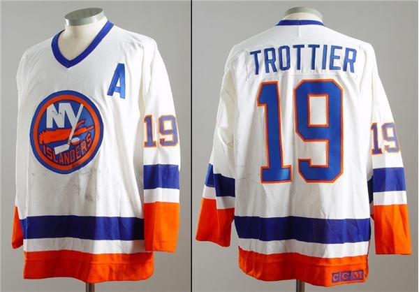 Hockey Sweaters - 1989-90 Bryan Trottier NY Islanders Game Worn Jersey