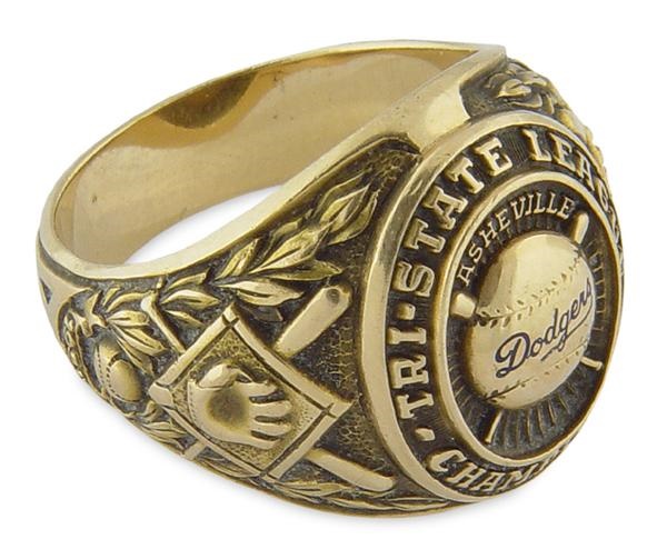 1954 Asheville Tourists (Brooklyn Dodgers) Tri-State Champions Ring