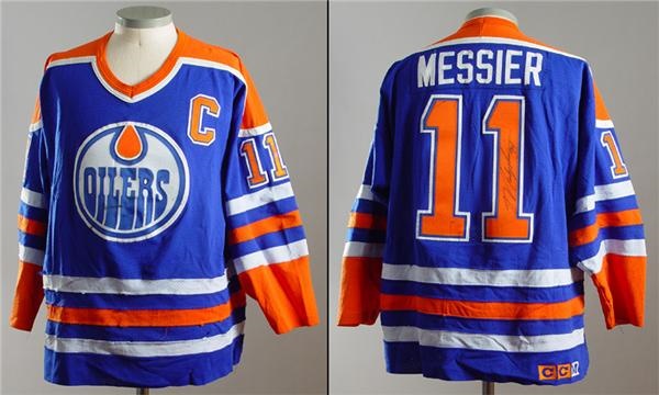 The Dennis Sobchuk Collection - 1989-90 Mark Messier Edmonton Oilers Game Worn Jersey (Photo-matched)