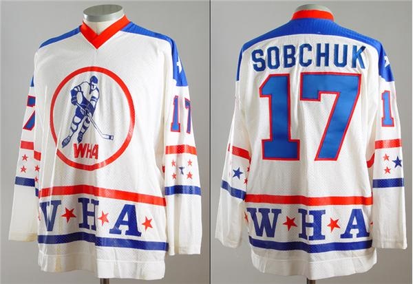 - 1977 Dennis Sobchuk Game Worn WHA All Star Jersey