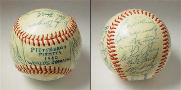 Turk Karem Collection - 1960 Pittsburgh Pirates Team Signed Baseball