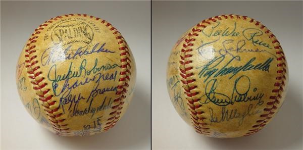 Turk Karem Collection - 1956 Brooklyn Dodgers Team Signed Baseball