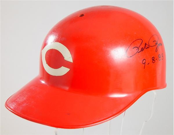 Pete Rose & Cincinnati Reds - Pete Rose "4191st Hit" Game Used Helmet