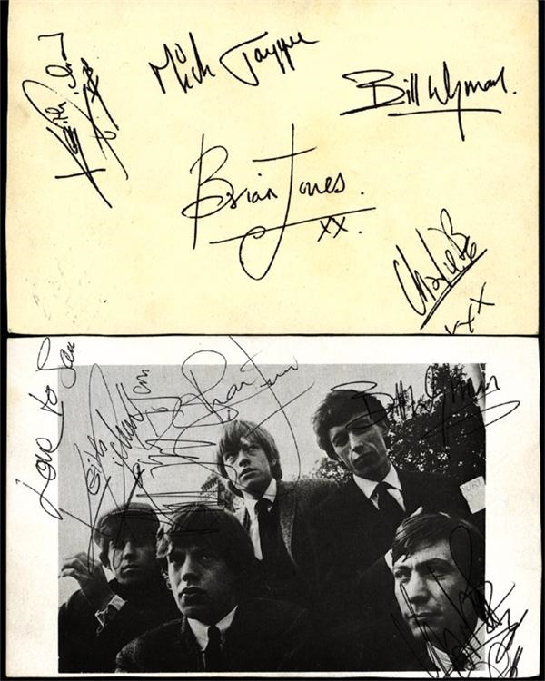 - Rolling Stones Signed Promotional Card (3.5"x5.5")