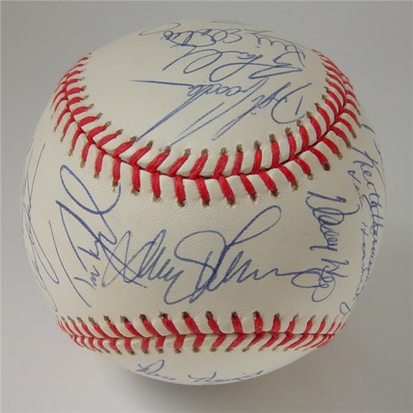 Autographed Baseballs - 1986 New York Mets Team Signed Baseball