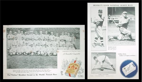 - 1916 Brooklyn Dodgers Team and Players Advertising Posters (2)