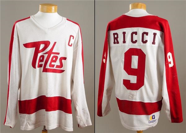 - Mike Ricci Game Used Peterborough Pete's Jersey
