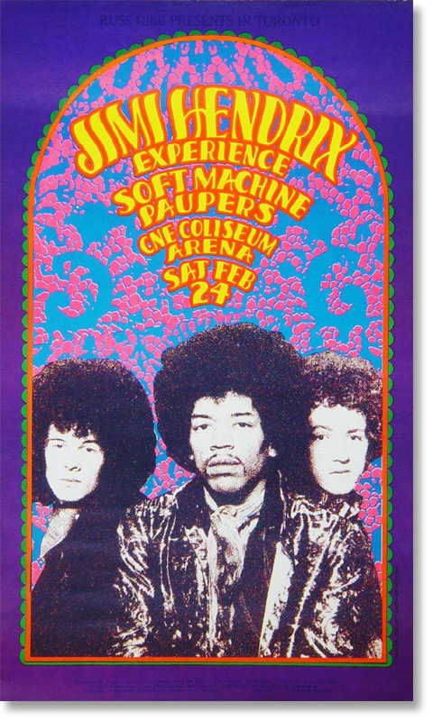 Jimi Hendrix - Hendrix Toronto Concert Poster